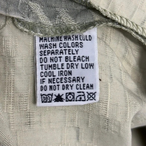 Tommy Bahama L 100% Silk Green Palm Tree Button Down Shirt Short Sleeve - Picture 3 of 6